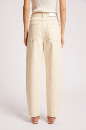 Maris Barrel Denim Jean - Clay