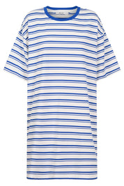 Paloma Striped Dress - Azure / White