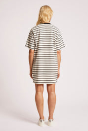 Paloma Striped Dress - Black / White