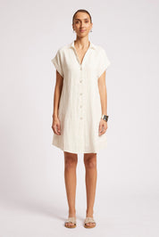 Maris Shirt Dress - White