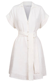 Maris Shirt Dress - White