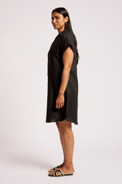 Maris Shirt Dress - Black