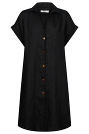Maris Shirt Dress - Black