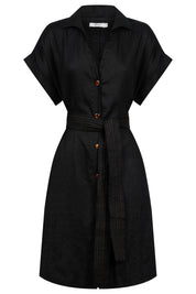 Maris Shirt Dress - Black