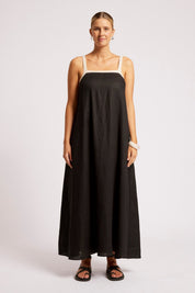 Maris Splice Tank Maxi Dress - Black / Tusk