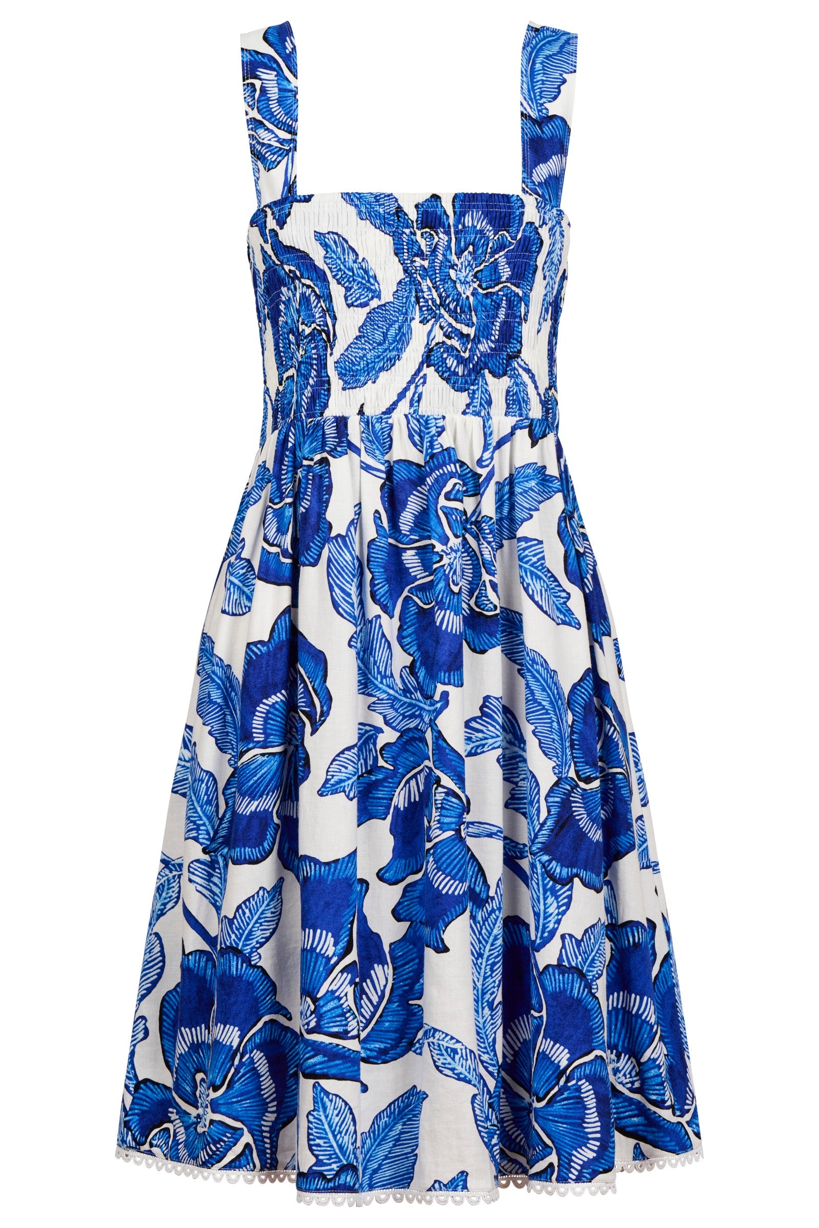 Gaia Shirred Tank Dress - Azure