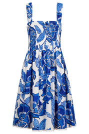 Gaia Shirred Tank Dress - Azure