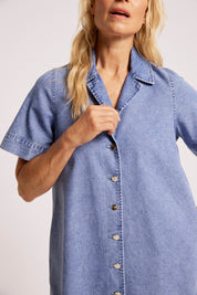 Dusk Denim Shirt Dress - Denim