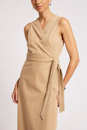 Dusk Denim Wrap Dress - Dune
