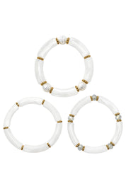 Pelagia Bracelet Set - White