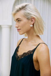 Olivera Curve Earring - Silver