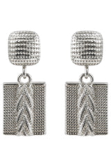 Dusk Earring - Silver Square