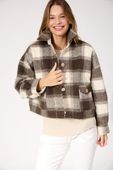 Fargo Cropped Jacket - Brown