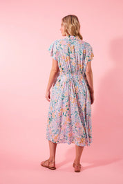 Botanical Shirt Dress - Salt Hydrangea