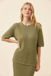 Mia Knit Tshirt - Sage