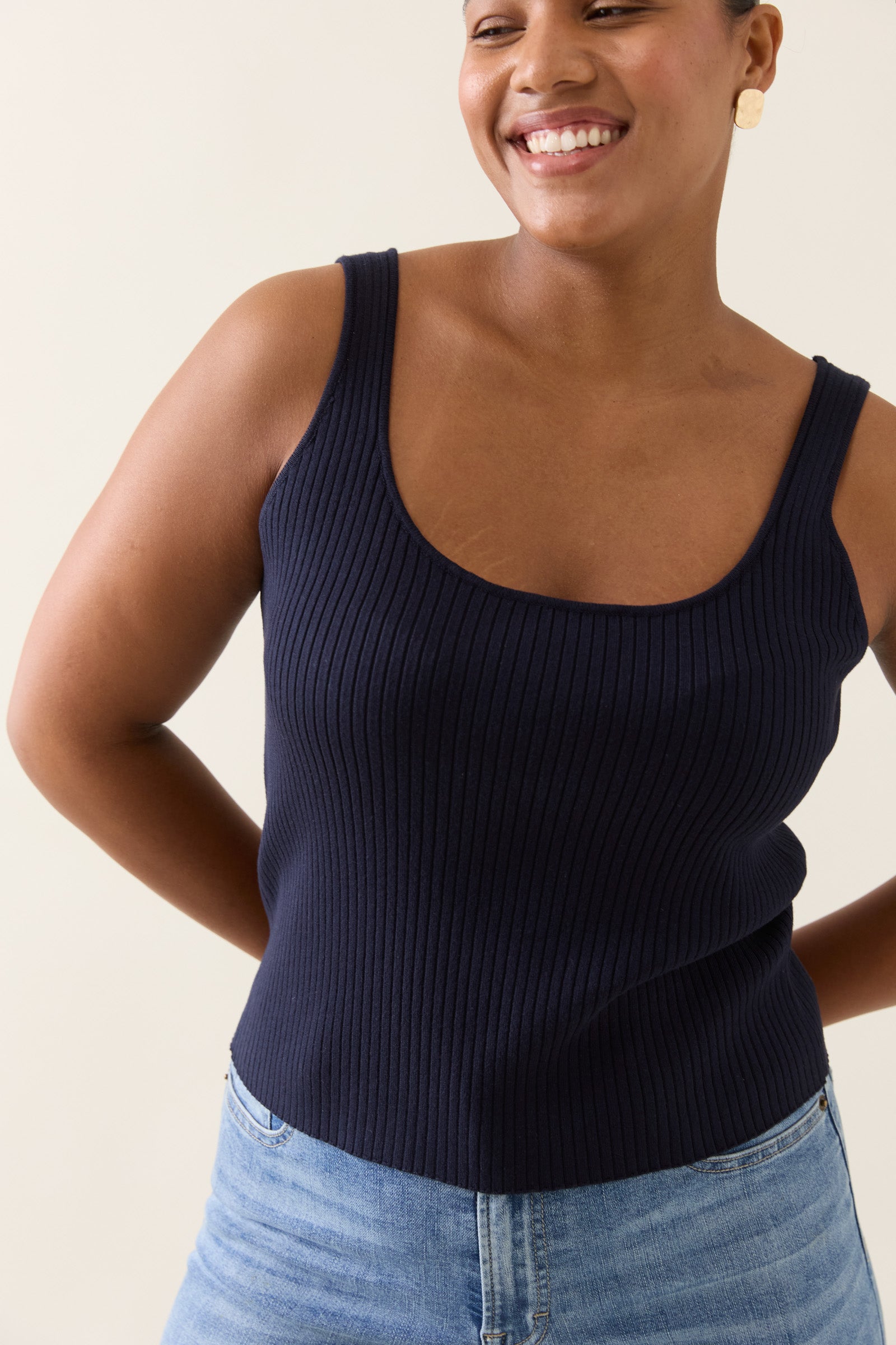 Adele Tank - Navy