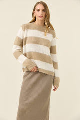 Pallas Stripe Jumper - Stone