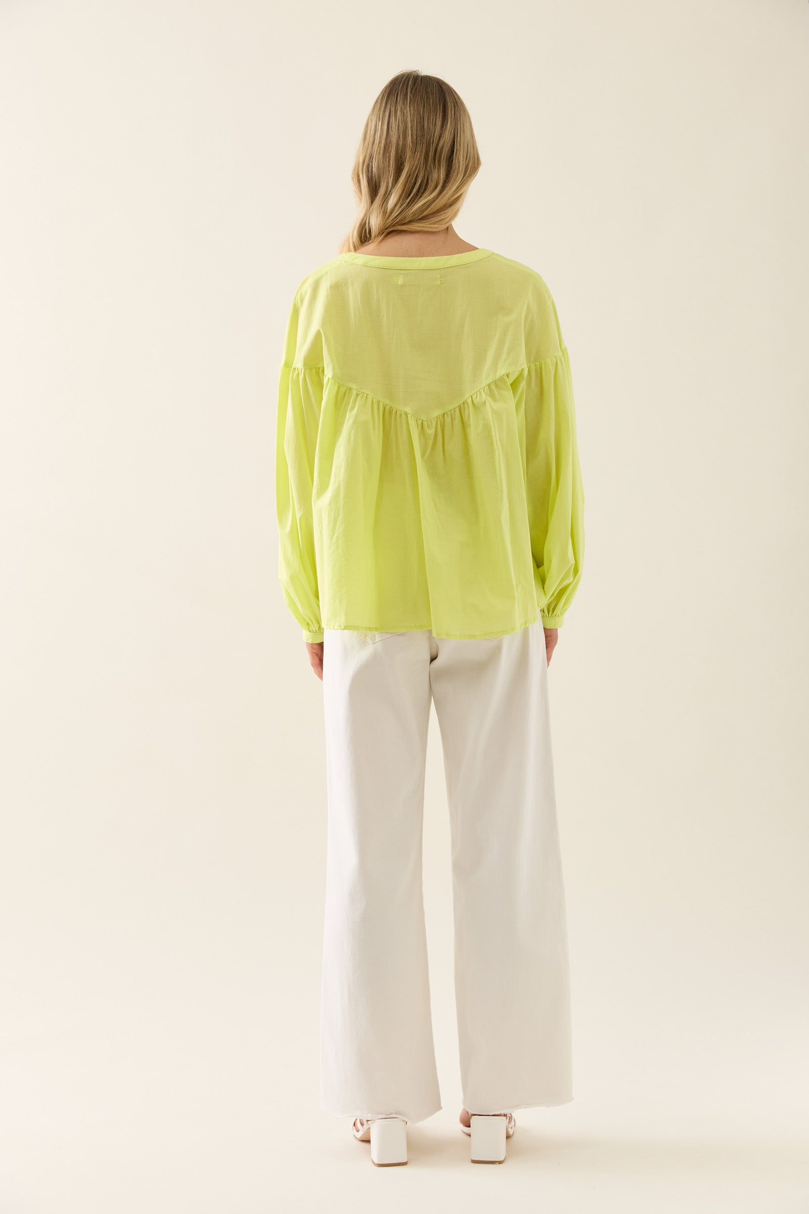 Aurora Button Blouse - Pomelo
