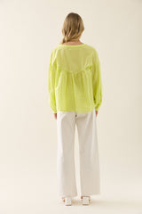 Aurora Button Blouse - Pomelo
