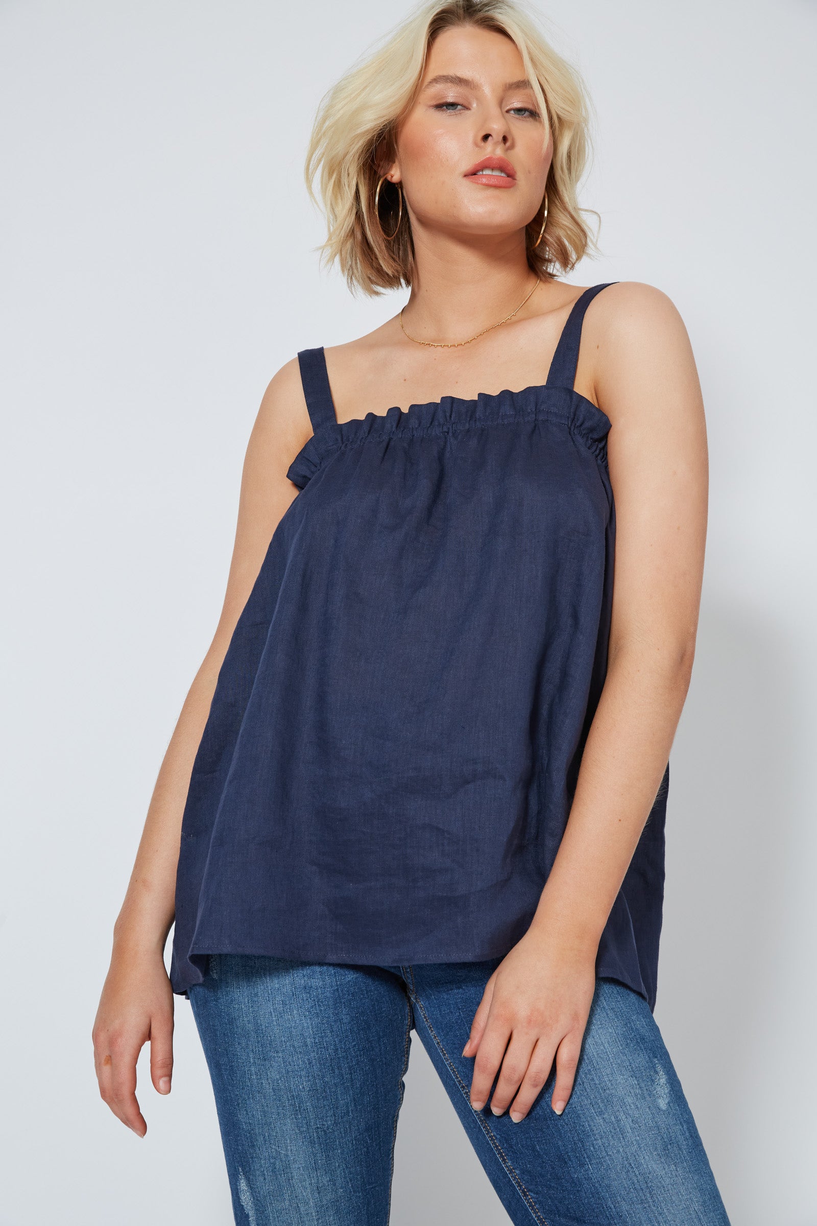Antillia Tank - Indigo