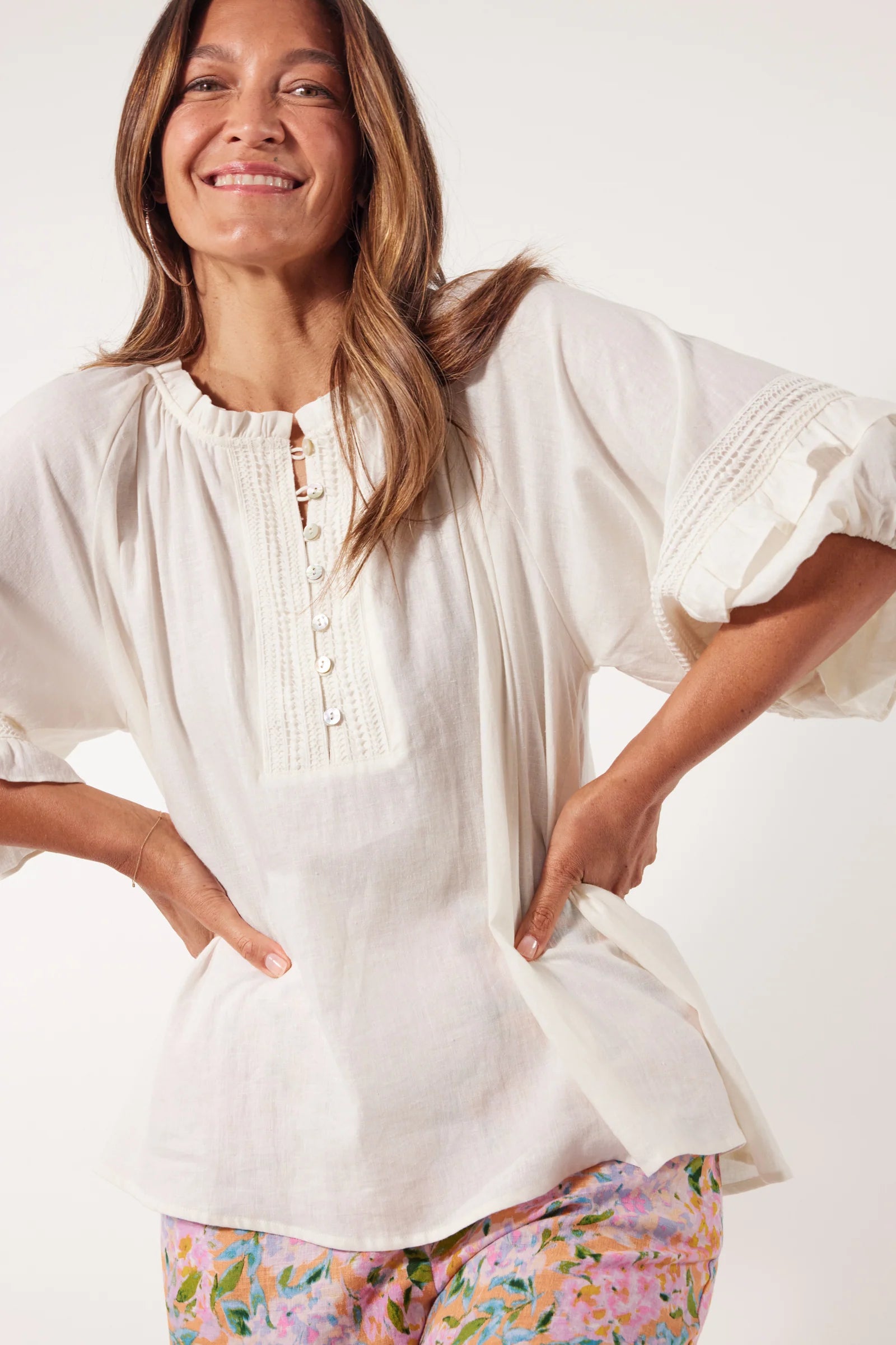 Flora Lace Top - Lotus