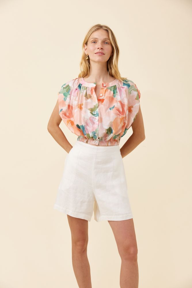 Rosa Reversible Crop Top - Floral