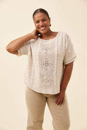 Maggie Crochet Top - Canvas