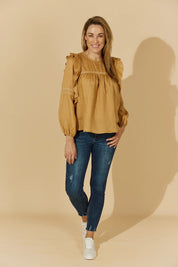 Honesty Peasant Top - Cinnamon