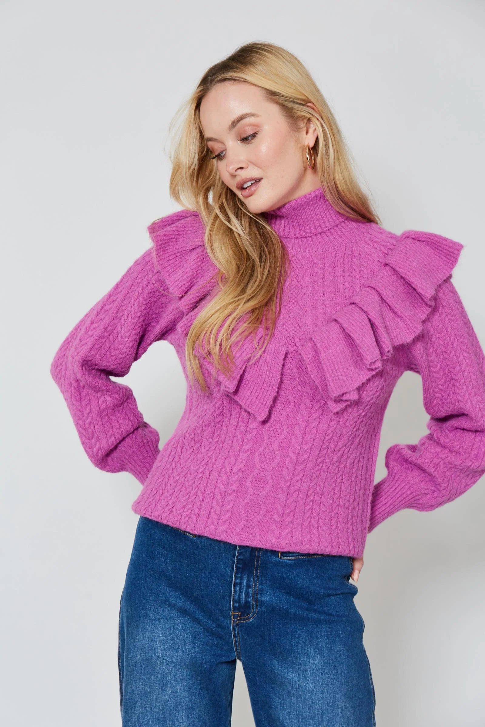 Romy Ruffle Knit - Orchid