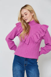 Romy Ruffle Knit - Orchid