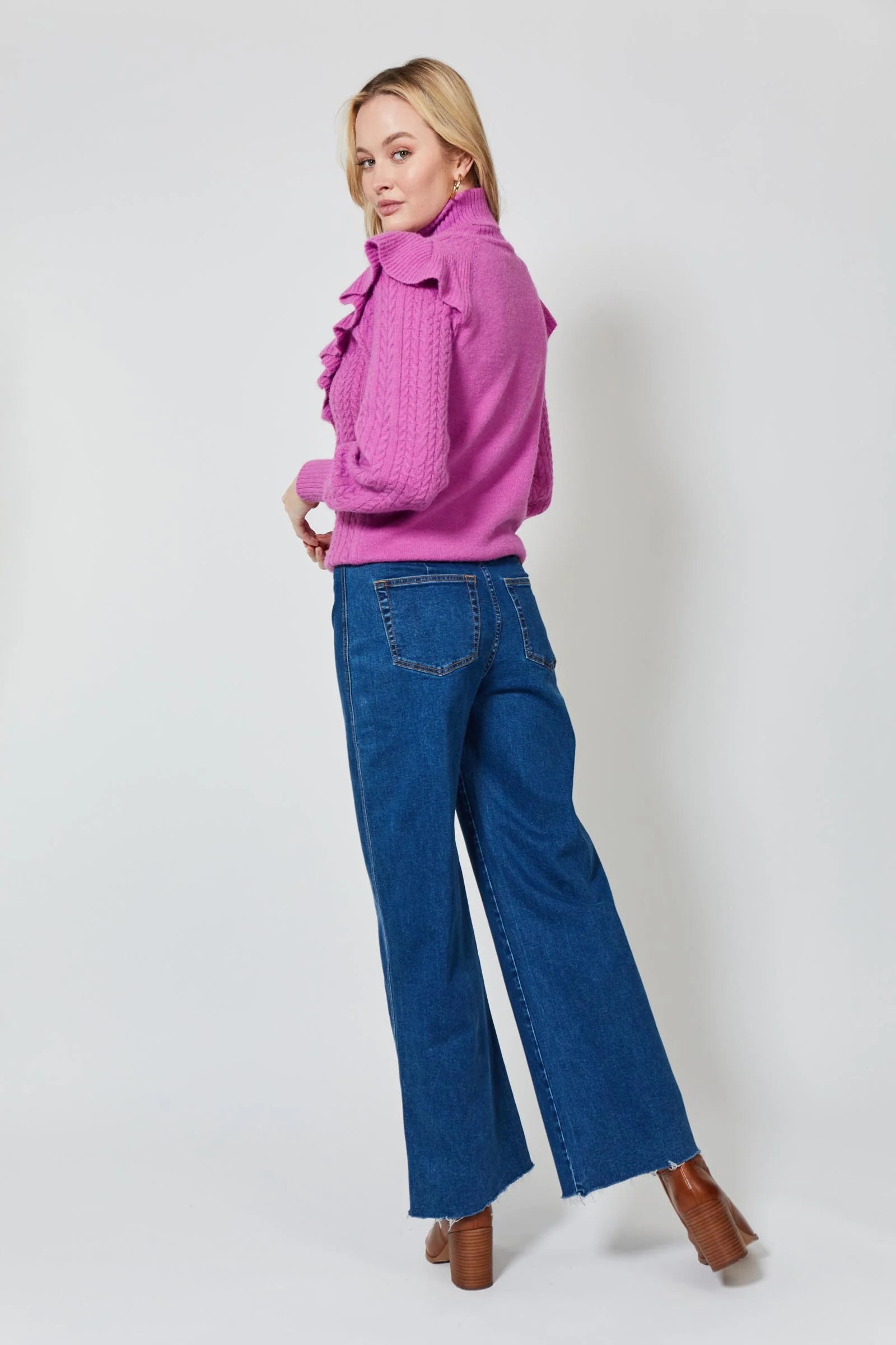 Romy Ruffle Knit - Orchid