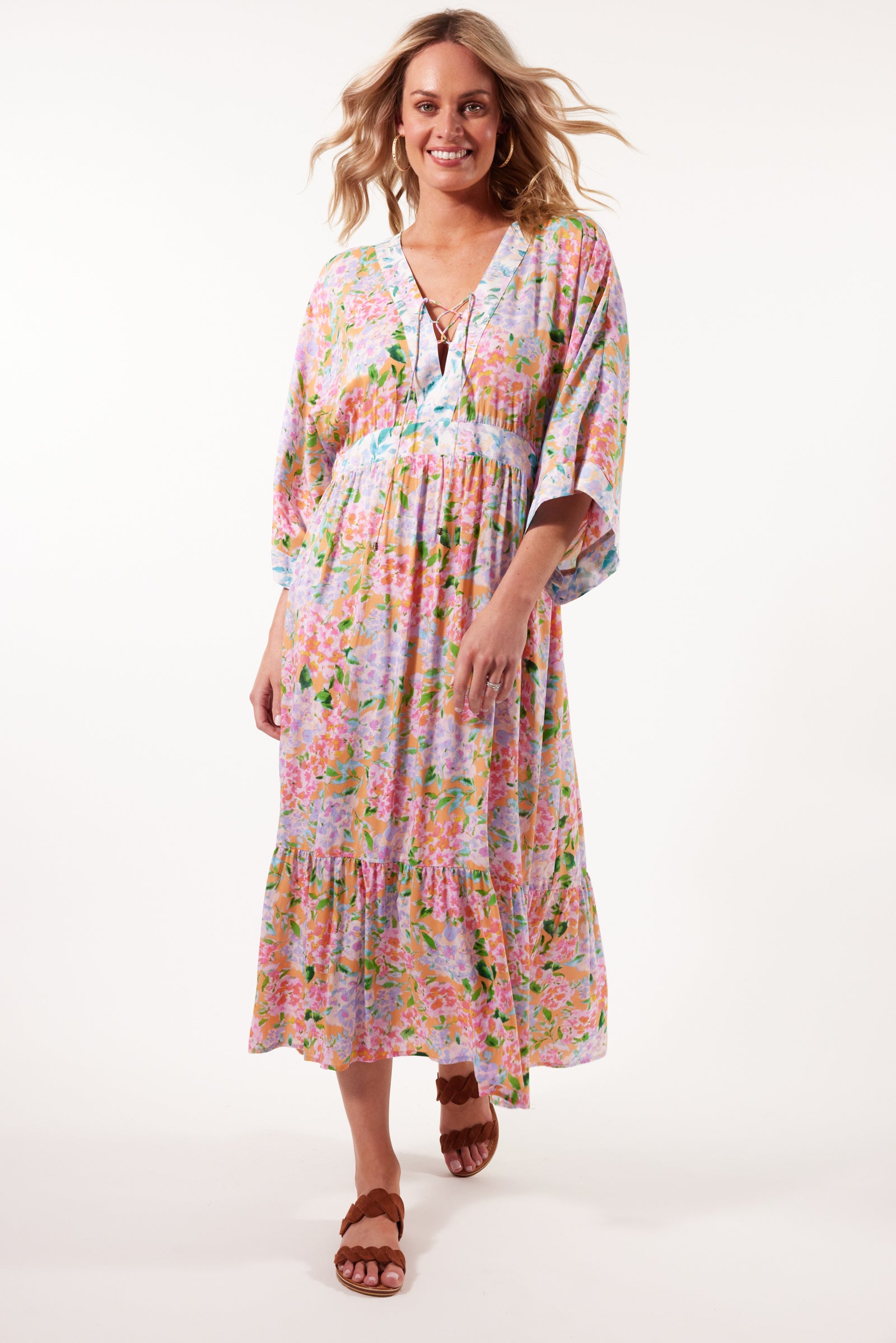 Botanical Relax Dress - Sunset Hydrangea