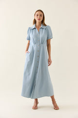 Sofie Denim Maxi - Sky