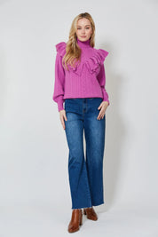 Romy Ruffle Knit - Orchid