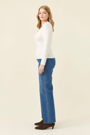 Naria Scoop Neck Top - Ivory
