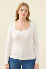 Naria Scoop Neck Top - Ivory