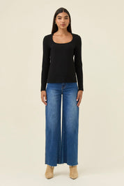 Naria Scoop Neck Top - Onyx