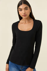 Naria Scoop Neck Top - Onyx
