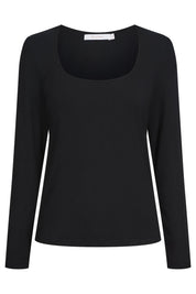 Naria Scoop Neck Top - Onyx