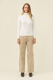 Naria Roll Neck Top - Ivory