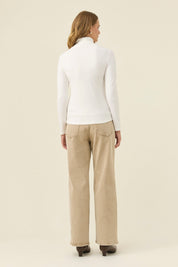 Naria Roll Neck Top - Ivory