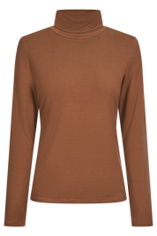 Naria Roll Neck Top - Toffee