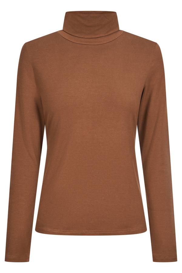 Naria Roll Neck Top - Toffee