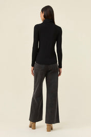 Naria Roll Neck Top - Onyx