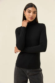 Naria Roll Neck Top - Onyx