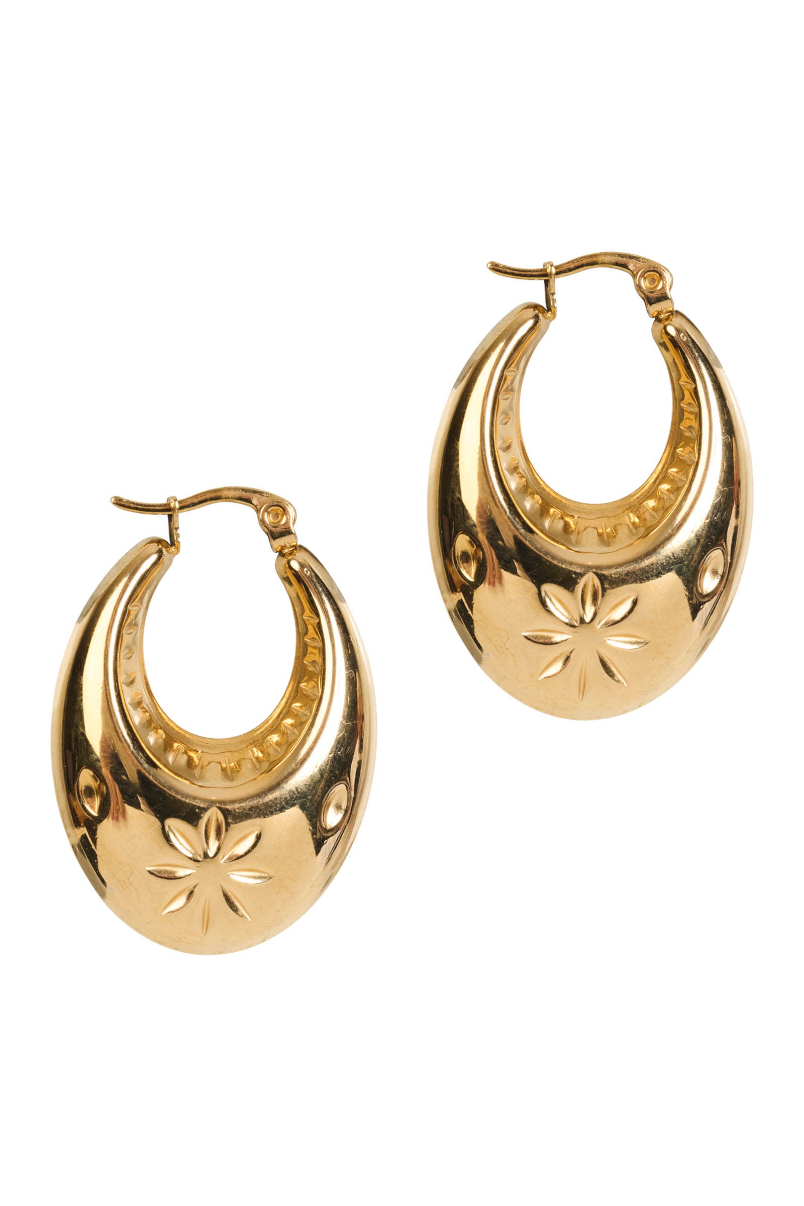 Oline Flower Earring - Hoop