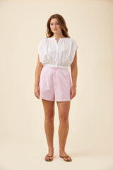 Rosa Reversible Crop Top - White