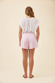 Rosa Reversible Crop Top - White