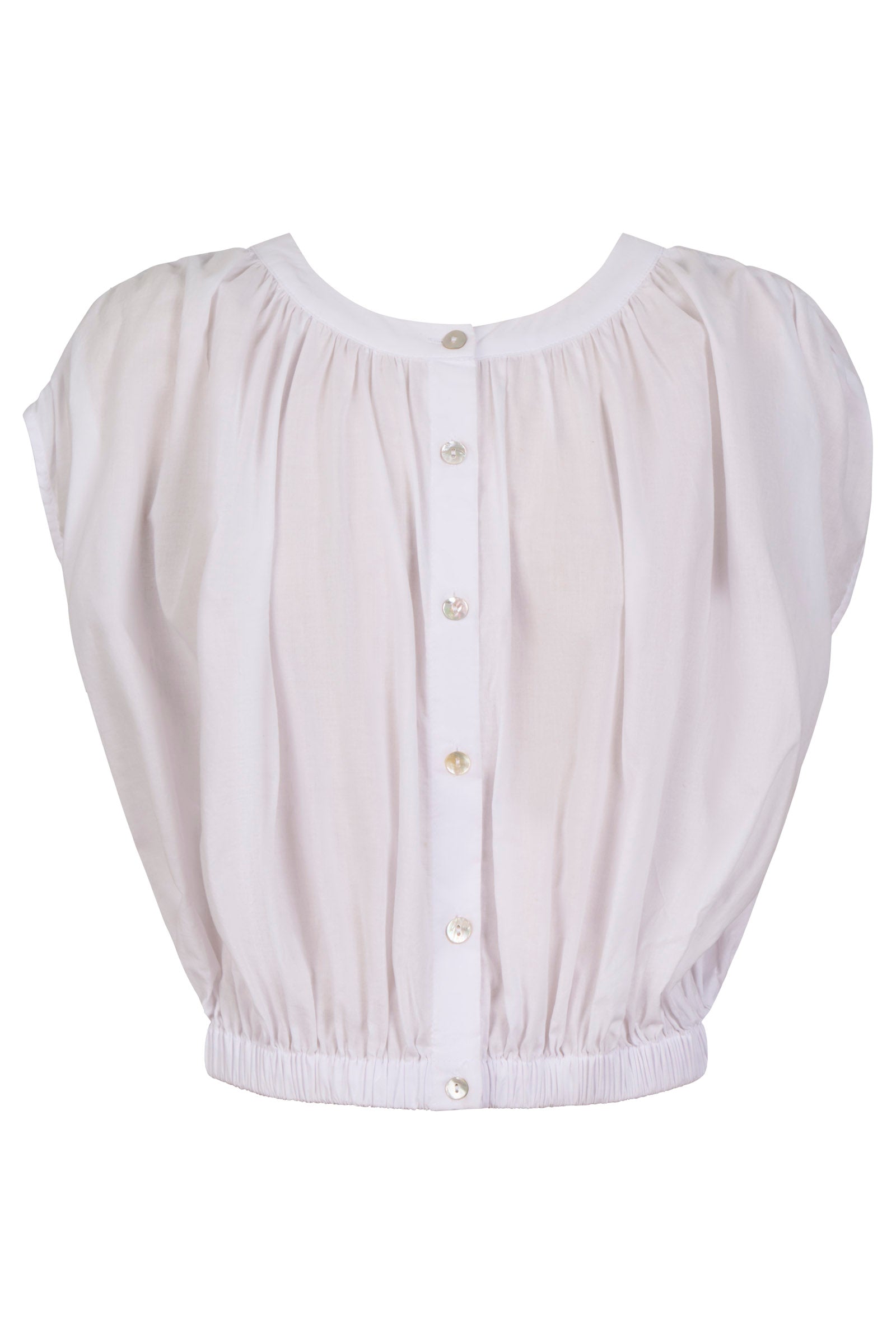 Rosa Reversible Crop Top - White