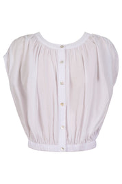 Rosa Reversible Crop Top - White